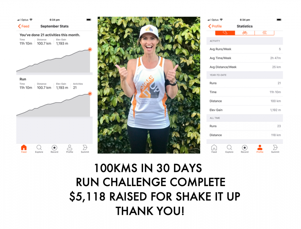 Rowena runs 100km for Parkinson's