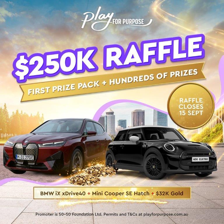 Play for Purpose Raffle Supporting Parkinson's