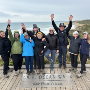 2024 team of Shake It Up trekkers on the great ocean walk